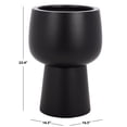 thumbnail image 3 of Safavieh 16.5" x 16.5" x 23.4" Pedestal Black Ficonstone Planter, 3 of 7