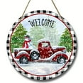 thumbnail image 4 of Farmhouse Christmas Snowman Christmas Car Decoration Front Door Sign Farmhouse Porch Decoration Christmas Welcome Print Door Decoration Christmas Home Guest Door Decoration 12 Inch Hanging Porch Sign, 4 of 4