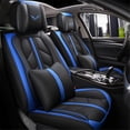 thumbnail image 2 of Car 3D Luxury 5 Seat PU Leather Full Surround Car Seat Cover Cushion Set + Pillows, 2 of 4