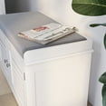 thumbnail image 6 of White 28.74 in. Bedroom Bench with 2 Barn Doors, 6 of 7
