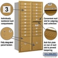 thumbnail image 2 of Salsbury Industries 4C Horizontal Mailbox Maximum Height Unit Double Column 20 Doors and 2 Parcel Lockers Rear Loading USPS Access, 2 of 4