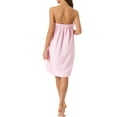 thumbnail image 3 of INSPIRE CHIC Women's Mother's Day Towel Wrap Robe Bathrobe Spa Towels with Shower Cap for Bath XL Pink, 3 of 6