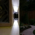 thumbnail image 4 of Solar apliques exteriores para pared con luces LED arriba y abajo • 2 packs exteriores en patio, patio y porche, balcón, lámpara de jardín • Iluminación decorativa impermeable para la casa, 4 of 8