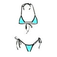 thumbnail image 3 of OSFVNOXV Sexy Bikini Sets for Women Summer Swimsuit ,Triangle Swim Bra Halter Tie Backless Thin String Thongs Bathing Suit Hot Spring Swimwear, 3 of 4