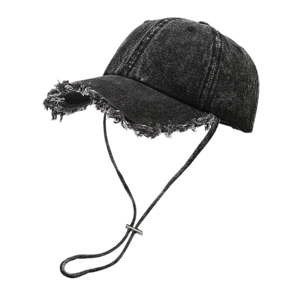 Mens Baseball Hat Trucker Cap for Fishing and Running Look Vintage Japanese Style Denim Soft Top Baseball Cap With Windbreaker Strap – New Spring Summer Outdoor Fashion Hat