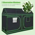 thumbnail image 4 of Costway 96''x48''x72'' Mylar Hydroponic Grow Tent Roof Cube w/Window Floor Tray, 4 of 12