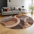 thumbnail image 6 of Addison Rugs Mayfield Premium Machine Washable Transitional Geometric Burgundy Round Rug, 8' x 8', 6 of 6