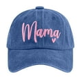 thumbnail image 3 of HNMKIU Mama Hats For Women Adjustable Funny Mini Baseball Cap Casual Comfortable Outdoor Sun Blue,One Size, 3 of 3