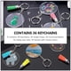 thumbnail image 5 of 1 conjunto de combinación de llavero de borde de bricolaje conjunto de obleas acrílicas del anillo de llave acrílica, 5 of 5