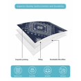 thumbnail image 5 of Quilts Twin-XL Size Bedding Set, Navy Blue Brown Southwest Lightweight Quilted Comforter, Boho Ethnic Western Geometric Soft Reversible Bedspread Coverlet with Pillow Covers for All Season, 68" x 98", 5 of 7