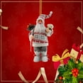 thumbnail image 4 of CuiLiyq Christmas Santa Figurines, Standing Santa Claus Figure Wearing Coat Clothes, Gifts for Winter Home Table Xmas Party (Acrylic), 4 of 6