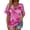 Hot Pink, variant on Tie Dye Tshirt for Women Plus Size Casual Summer Tops Oversized Baggy Womens Graphic Tees Hot Pink, 3XL