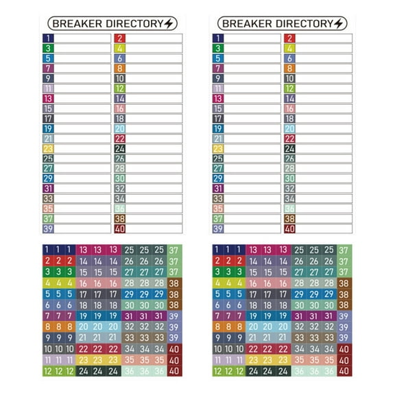 OFFIGAM Self Adhesive Breaker Box Labels for Easy Electric Panel Identification and Maintenance