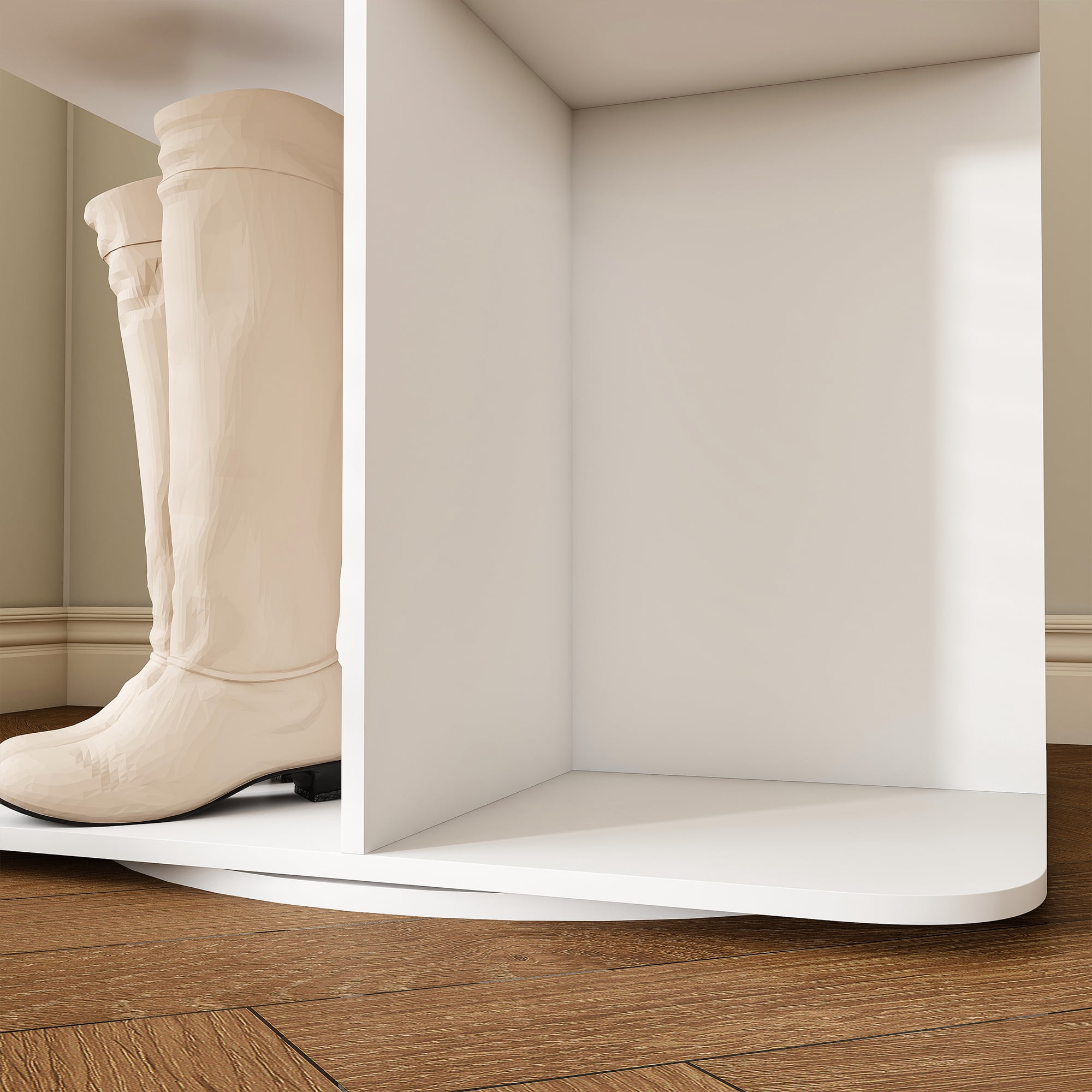 Miniyam 7-Tier Rotating Shoe Rack, Holds 24 Pairs, Space-Saving Design for Shoes & Accessories