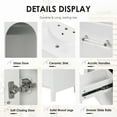 thumbnail image 4 of Soges 24" Bathroom Vanity with Ceramic Sink, Solid Wood Bathroom Makeup Cabinet with Door, Adjustable Shelf and 2 Drawer, Free Standing Single Basin Vanity Set for Small Bathroom, White, 4 of 10