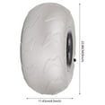 thumbnail image 2 of 9" Replacement Balloon Wheels, 2 Pack Cart Tires with 0.78in Inner Diameter, Beach Sand Tires for Kayak Canoe Beach Fishing Buggy Cart, 4.5in Thickness, 2 of 8