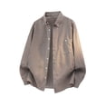 thumbnail image 6 of JTSRKL Classic Plaid Oxford Cloth Shirts for Men Long Sleeve Lapel Button Pocket Shackets Casual Office Wear Relaxed Fit Versatile Tops, 6 of 7