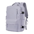 thumbnail image 2 of Mochila ligera para portátil con doble hombro y compartimento para zapatos para mujer morado claro, 2 of 9