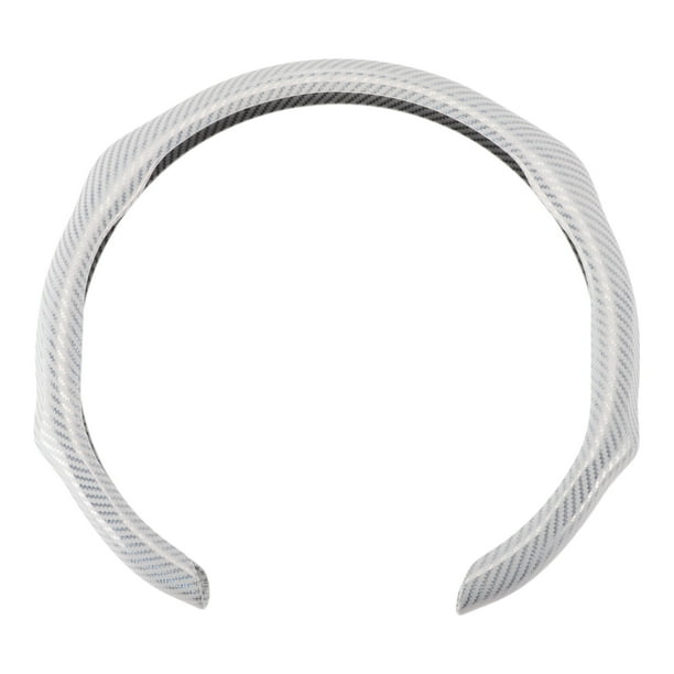 Funda para Volante de Fibra Sintética Unique Bargains ABS Protector de Volante de Coche 14.96" Textura de Fibra de Carbono 1 Pc