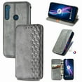 thumbnail image 1 of Case for Motorola MOTO One Fusion Plus Flip Cover Wallet Flip Cover Magnetic Protective - Grey, 1 of 5