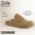 thumbnail image 5 of Cushionaire Zola Women’s Suede Clog – Genuine Suede Slip-On Penny Loafer with Memory Foam, Cork Footbed & Flexible Outsole, 5 of 20