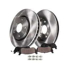 Detroit Axle - Brake Kit For 08-14 Toyota Highlander Drilled And Slotted Brake Rotors Ceramic Brakes Pads 2008 2009 2010 2011 2012 2013 2014 Replacement : 12.91" Inch Front And 12.17" Inch Rear Rotors