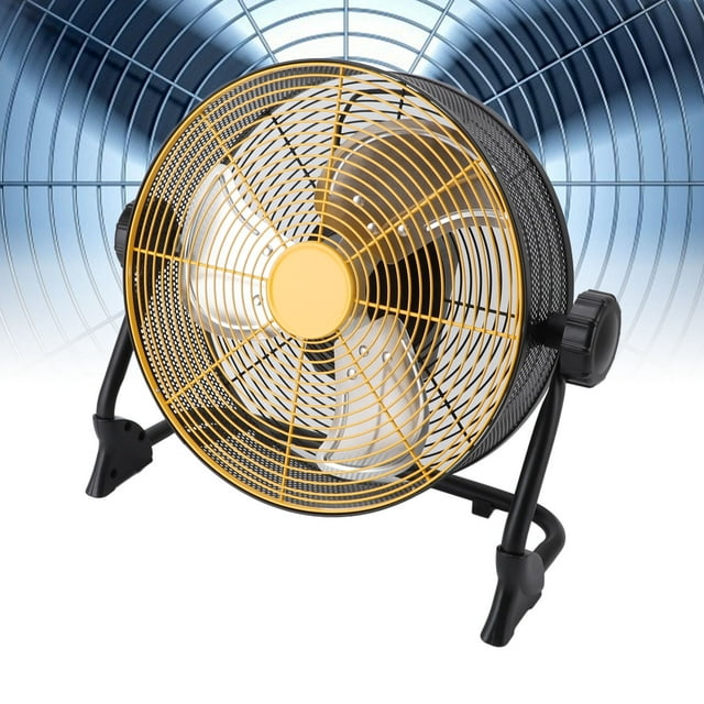 High Velocity Floor Fan, Portable Adjustable Speed Rechargeable Industrial Fan for Home Outdoors