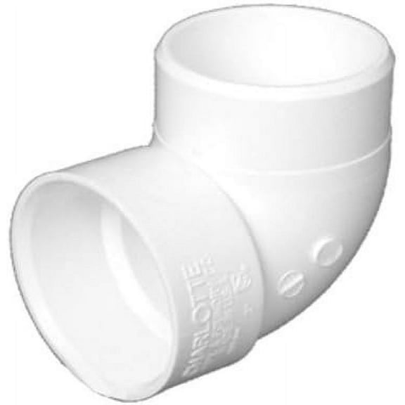 Pipe Fitting, DWV PVC Vent Street Elbow, 90-Degree, 2-In. Hub x Spigot