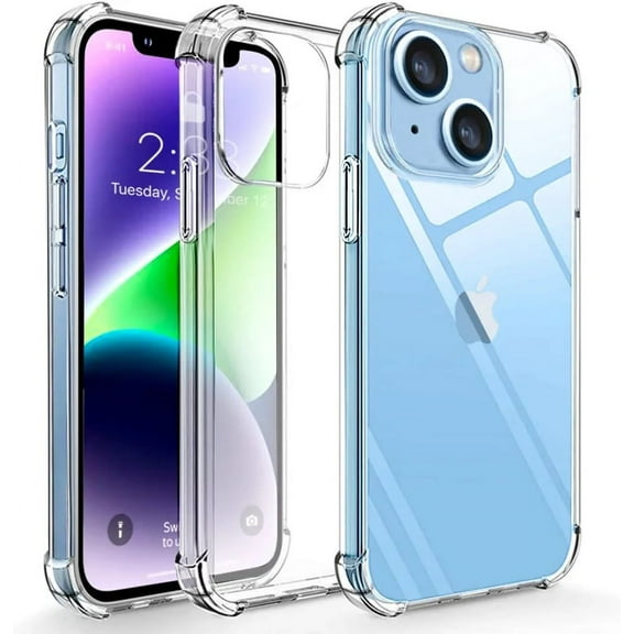 Designed for iPhone 14 Plus Case, Clear Reinforced Corners TPU Bumper, Thin Soft & HD Clear Anti-Scratch Shockproof & Drop-proof Protective Cover. Phone Case for iPhone 14 Plus 6.7 inch.
