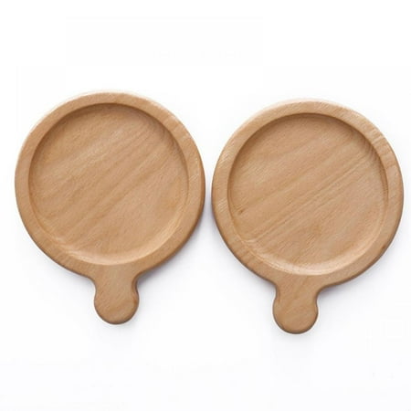

GETFIT Wooden Coaster Beech Tea Coaster Potholder Coffee Cup Mat Square Round Solid Wood Coaster