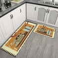 thumbnail image 3 of Coffee Vintage Stamp Pattern Kitchen Mats for Floor Set Of 2,Kitchen Rugs Mats with Dirty Resistance,washable,water Proof,kitchen Mats 17.7x24+17.7x48inch, 3 of 7