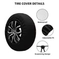 thumbnail image 2 of Susaid BBQ Barbecue Grill Print Tire Covers,Waterproof Anti-UV Snow Sun Rain Tire Covers for RV,Truck, SUV, Trailer, Camper-14 inch, 2 of 6