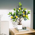 thumbnail image 7 of 24Inch Fake Lemon Tree, Lemon Decor for Tabletop, Desk, Centerpiece, Home, Kitchen, Living Room, Artificial Potted Plants with White Planter and Stone Cover, 7 of 7