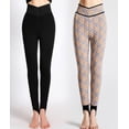 thumbnail image 2 of Polainas gruesas de seda de Cachemira de oveja para mujer, mallas ajustadas de cintura alta elásticas cálidas para invierno, 2 of 5