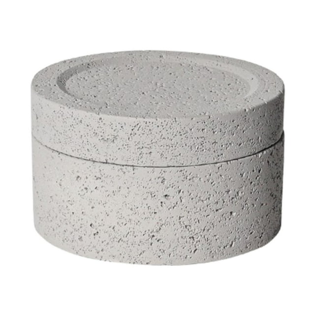 Luzkey Diffuseurs d'Huiles Parfumées Boîte de Rangement pour Bijoux Multifonction Réutilisable avec Couvercle Pot à Bougie Petit Récipient à Bougie pour Cadeau Usage Domestique Gris