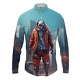 thumbnail image 3 of Camisas de manga larga con estampado 3D de antropomorfismo animal para hombre y mujer, camisas casuales de moda con solapas abotonadas, ropa unisex de gran tamaño, 3 of 5