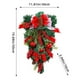 thumbnail image 3 of Cinta navideña colgante al revés, corona de árbol para puerta, decoración de lazo navideño para colgar en la pared., 3 of 7