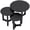 Black, variant on Aria Home Avanti 3 Piece Wood Nesting Table Set Space Saving Coffee Tables 20", Brown