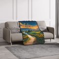thumbnail image 4 of Honeii Sunflowers At Sunset for Throw Blanket for Couch - Thick Blanket, Soft Fuzzy Plush Throw Blanket for All Seasons, Double Sided Blanket,50x60 In, 4 of 8
