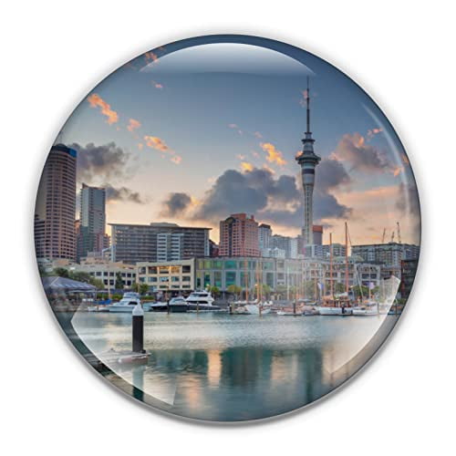 Auckland New Zealand Paperweight in Gift Box, 3 Inch Crystal Dome, Perfect for House Warming Gift