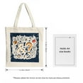 thumbnail image 3 of Stylish Canvas Tote Bag with Vibrant Orange and Pink Splash Design - Perfect for Shopping Travel and Parties, 3 of 4