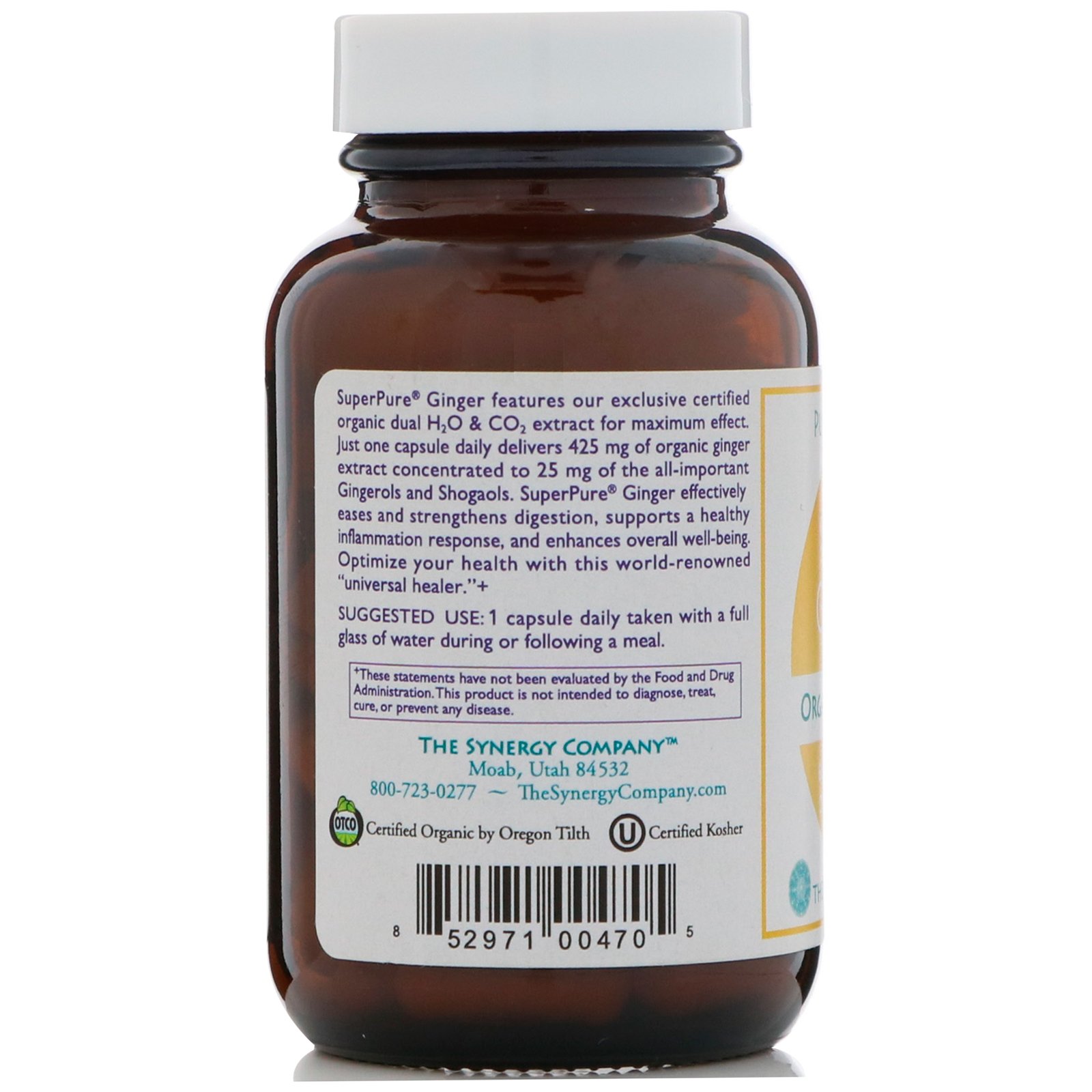 Pure Synergy SuperPure® Ginger, 60 Capsules