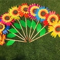 thumbnail image 5 of Colorful Sunflower Windmill Wind Turbine For Lawn Garden Party Decoration Outdoor Camping Picnic Garden Yard Decor, 5 of 12