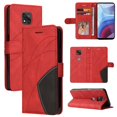 thumbnail image 1 of Case for Motorola Moto G Power 2021 Leather Wallet Book Flip Folio Stand View Cover - Red, 1 of 5