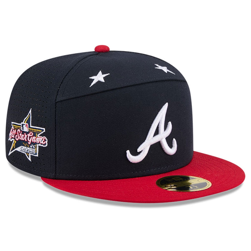 Atlanta Braves New Era 1995 World Series 59FIFTY Fitted Hat - Navy Wool With Side Patch (Size 7 1/2)