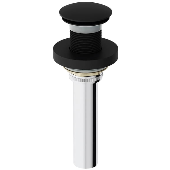 VIGO Vessel Bathroom Sink Pop-Up Drain and Mounting Ring in Matte Black