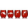 thumbnail image 3 of Orca Whale Stemless Wine Glass Set for Women and Men - 4 Pieces, 3 of 4