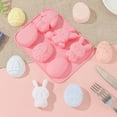 thumbnail image 4 of Teapwant 6 Piece Easter Bunny Chocolate Set For DIY Crafts Plaster And Aromatherapy Cake Making, 4 of 6