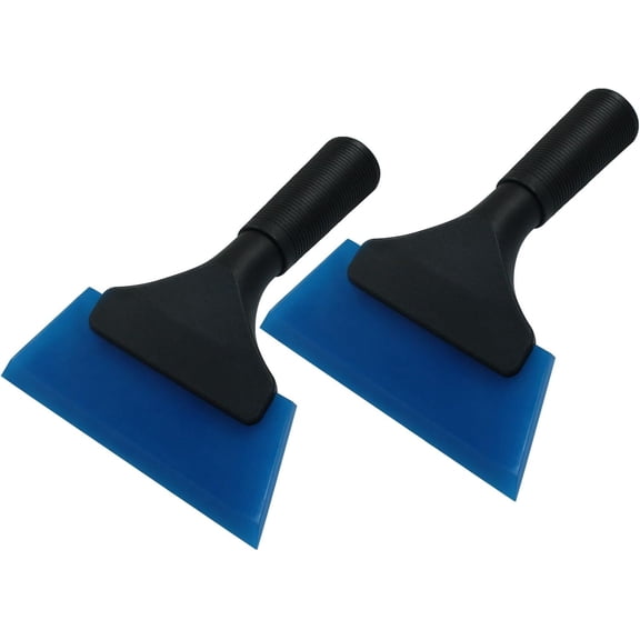 2 Pcs Small Squeegee 5 Inch, Rubber Blade Window Tint Squeegee Mini Wiper for Car Windshield Mirror Shower Auto Cleaning, Blue