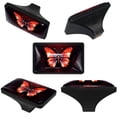 thumbnail image 2 of HemaKayy 4 Pack 1.65" Decorative Cabinet Knobs - Elegant & Premium ABS Cabochon Glass | Easy Installation & Long-lasting | Perfect for Home Kitchen Furniture Decor | Shiny Glassy Red Butterfly, 2 of 7